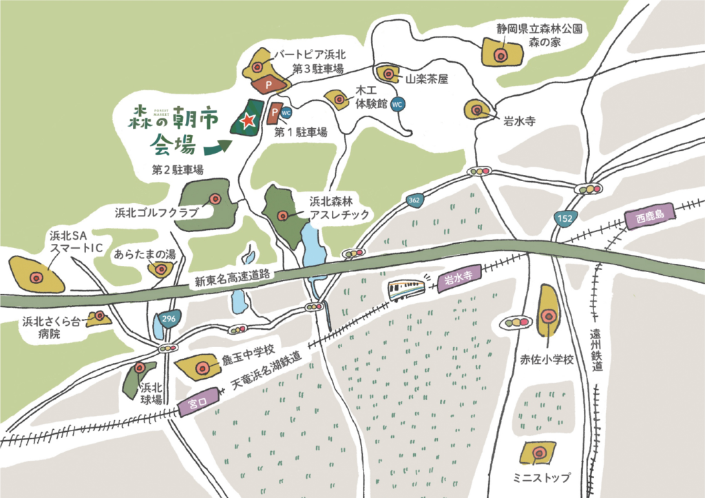 森の朝市マップ